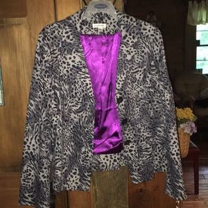 Joan Rivers lines animal print jacket